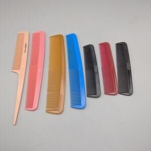 GOODY Comb Lot Of 7 USA UNBREAKABLE Styler Comb Pocket Comb Detangler Vintage